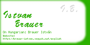 istvan brauer business card