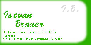istvan brauer business card